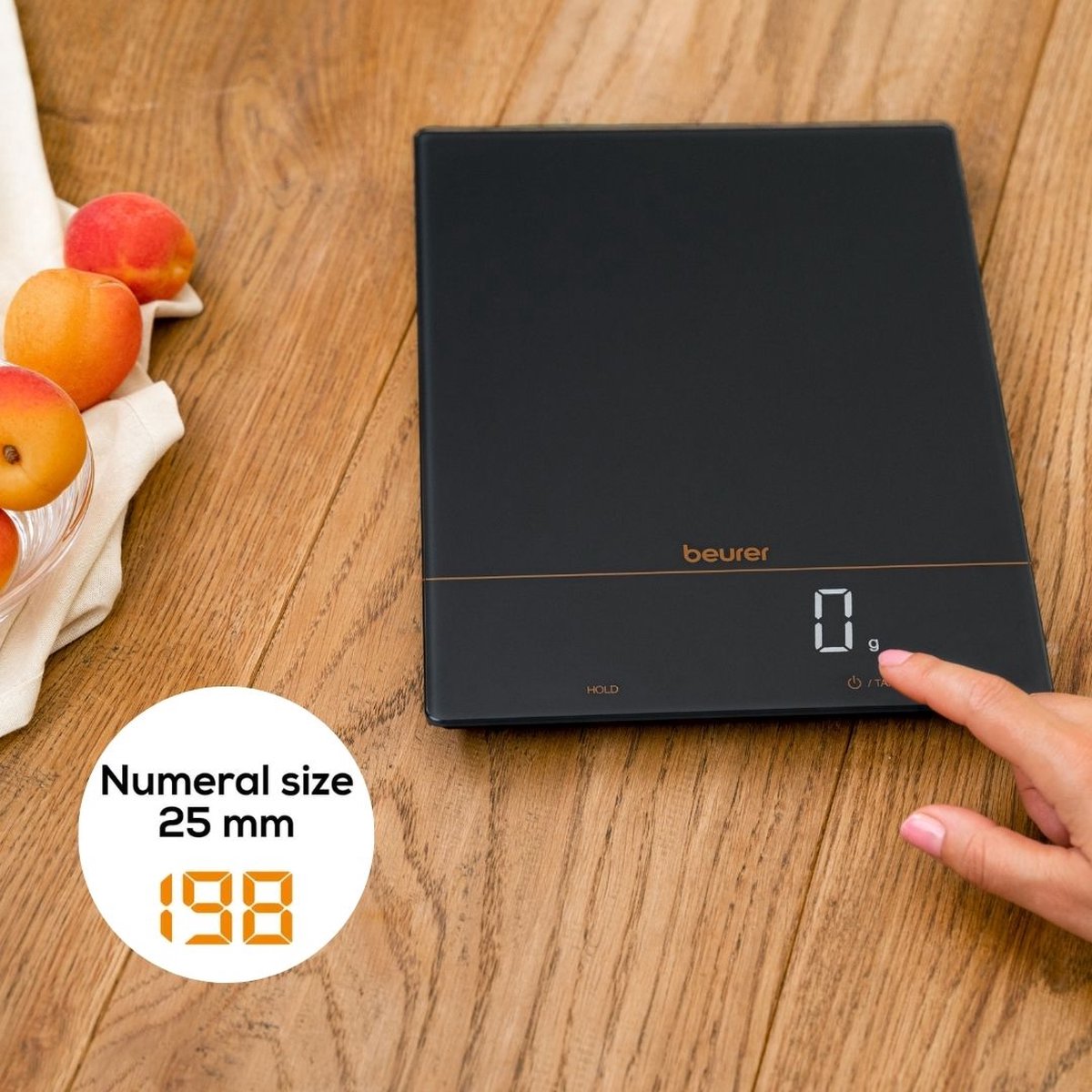 Beurer KS 34 Konyhai mérleg Mérési tartomány (max.)=15 kg Fekete