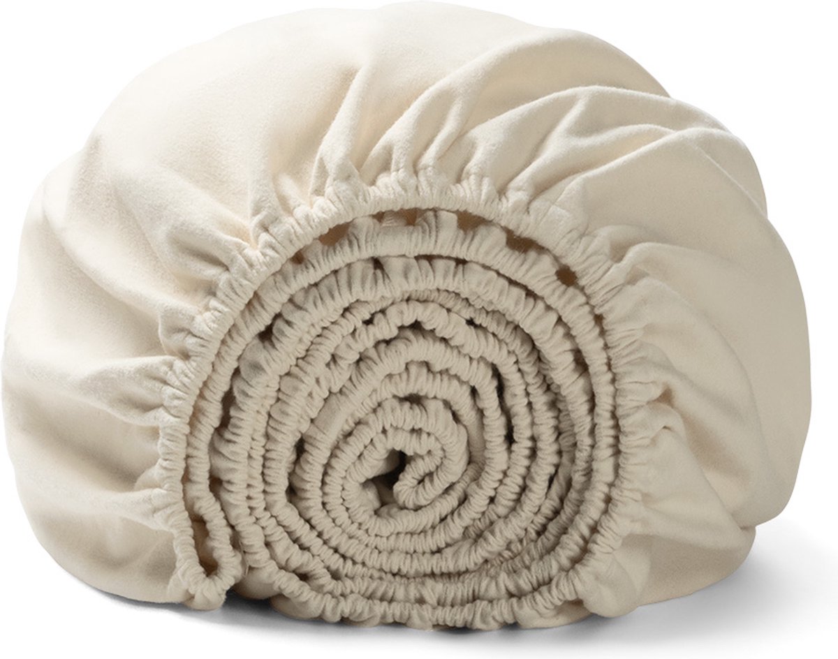 Yumeko hoeslaken flanel natuurlijk 140x200x30 - Biologisch & ecologisch