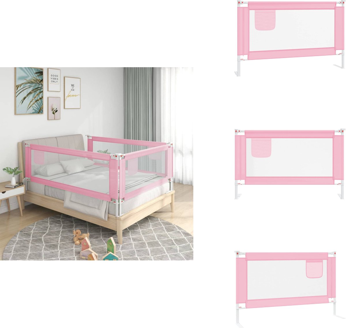 Barrière De Lit Enfant PURADAY - 140x25 Cm, Réglable En Hauteur | Protection Anti-chute Pour Enfants 18 Mois à 5 Ans