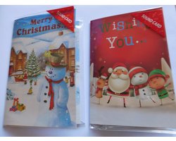 Kerstkaarten Muziekkaarten 9006 9008 2stuks