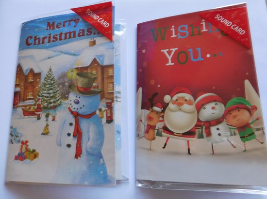 Kerstkaarten Muziekkaarten 9006 9008 2stuks