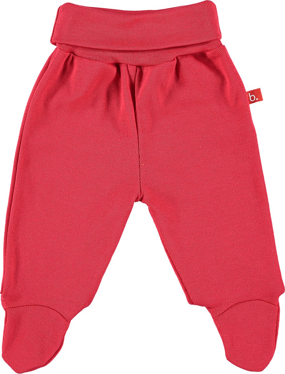 Broek met voet biologisch katoen rood 62
