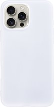 BMAX Coque rigide en Siliconen pour iPhone 16 Pro Max - Hardcover - Apple - Coque arrière - Coque arrière - Coque de protection - Coque téléphone - Coque rigide - Protection téléphone - Wit