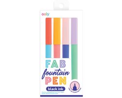 Ooly - Fab Fountain pennen - 4 Zwart schrijvende vulpennen