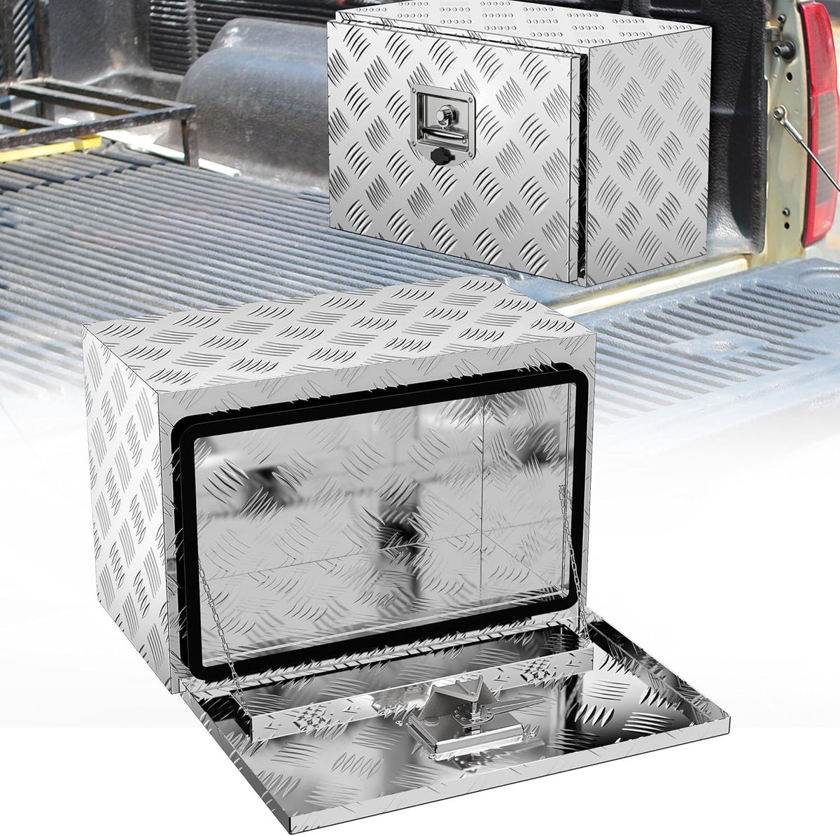 Aluminium gereedschapskist traanplaat - 57,5 x 24,5 x 22 cm - 31 L