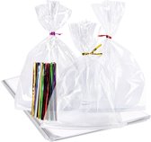 Feestio Uitdeelzakjes Transparant - Traktatie Zakjes kinderfeestje - Cellofaanzakjes - Snoepzakjes - cadeauzakjes