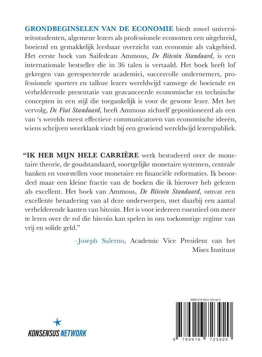 Grondbeginselen van de Economie - back cover