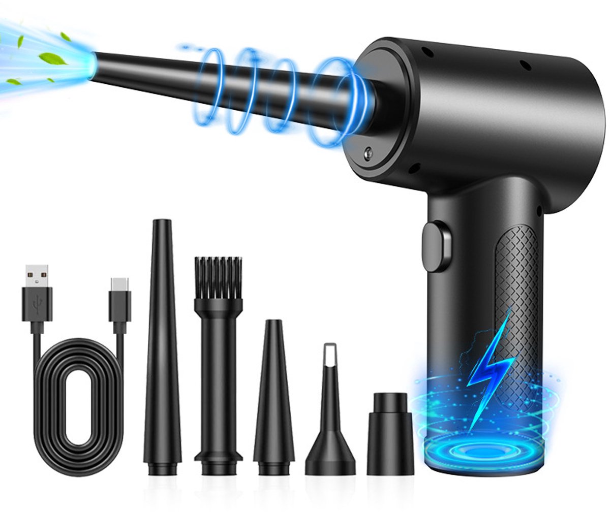 Air Duster Draadloos - 5 opzetstukken - Compressed air - Air - €49,75