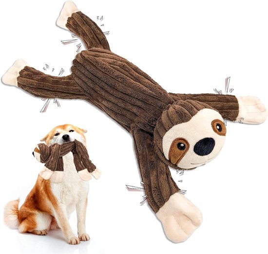 HuggleHound Vos Knuffel - Hondenknuffel - Bruin - 38x13x23 cm