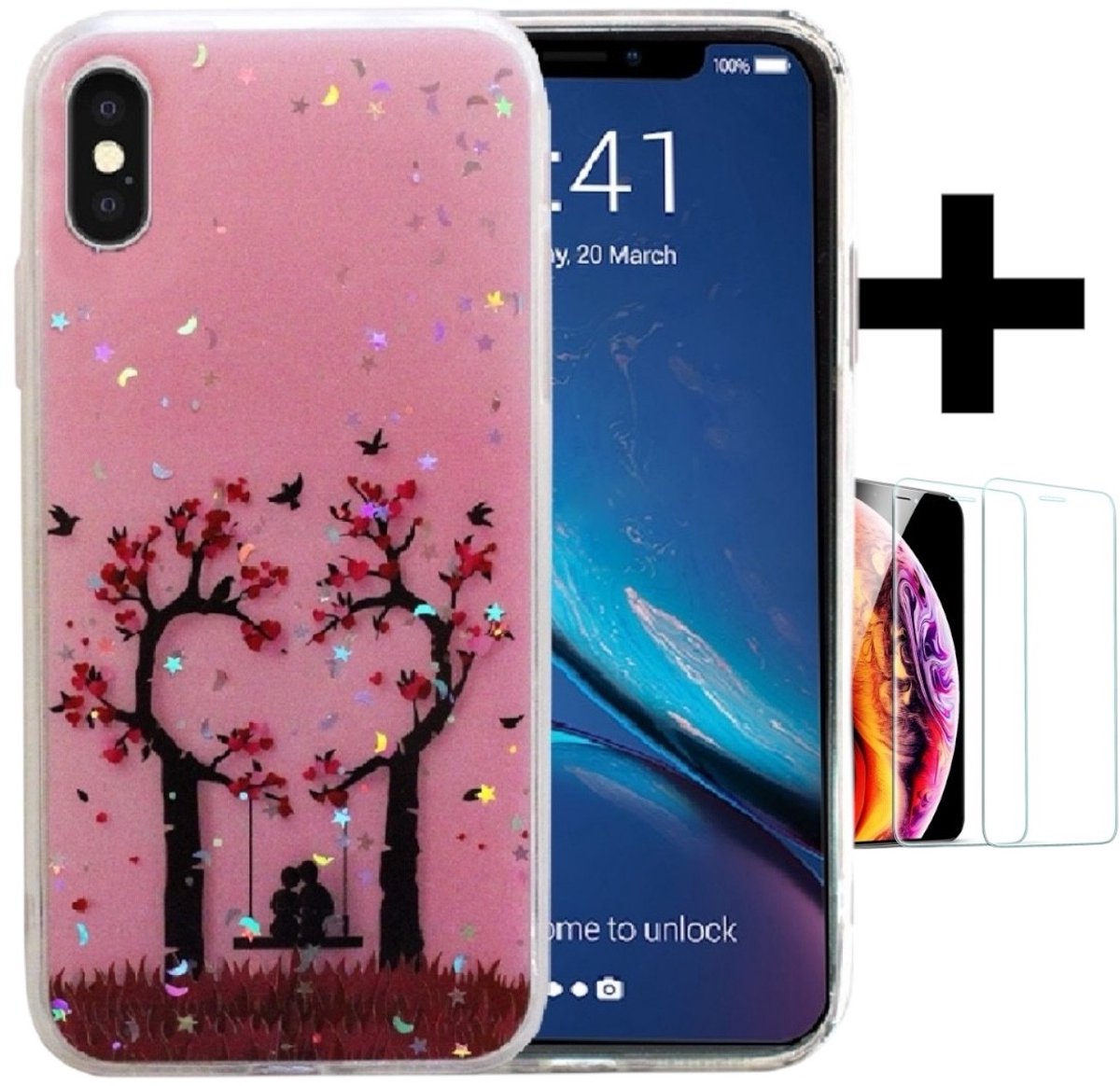 Silicone Geschikt voor Apple iPhone X/Xs/TPU back cover print/iphone X/XS achterkant/ iphone 10 case (2)