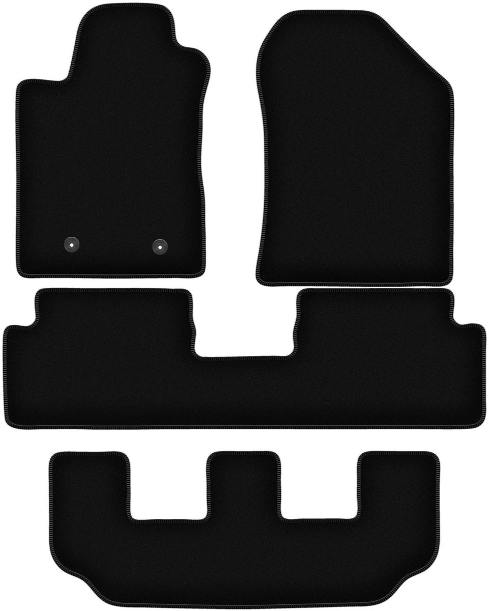 BASIC zwarte veloursmatten voor: Toyota Corolla Verso II 7 personen (2004-2009)