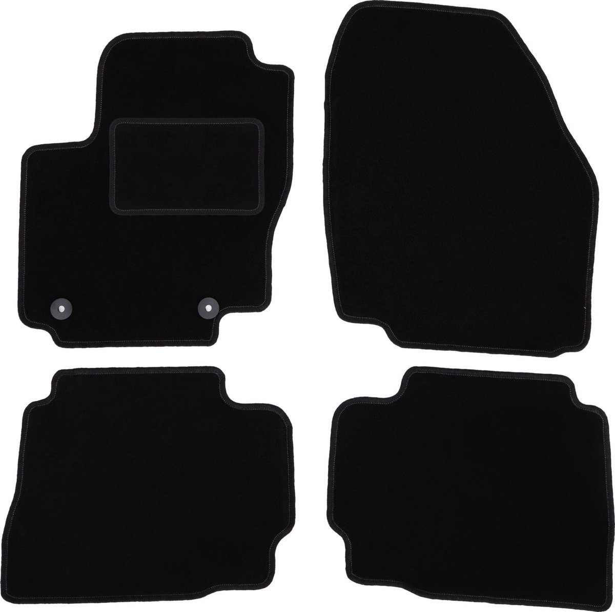 Zwarte veloursmatten voor: Ford Mondeo MK4 liftback, sedan, stationwagen (2012-2014)
