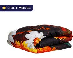 Zelesta Wonderbed Light Summer Flowers 240x200cm - Dekbed zonder overtrek - 30 dagen proefslapen - Wasbaar hoesloos dekbed - Bedrukt dekbed - Dekbed met print - Zomerdekbed