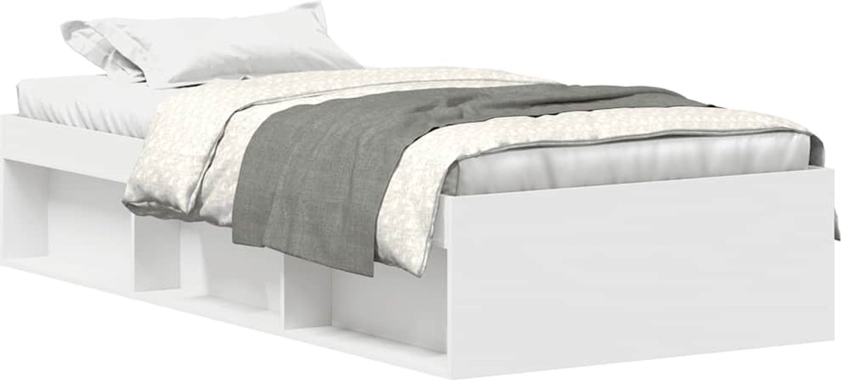 vidaXL - Bedframe - wit - 90x190 - cm