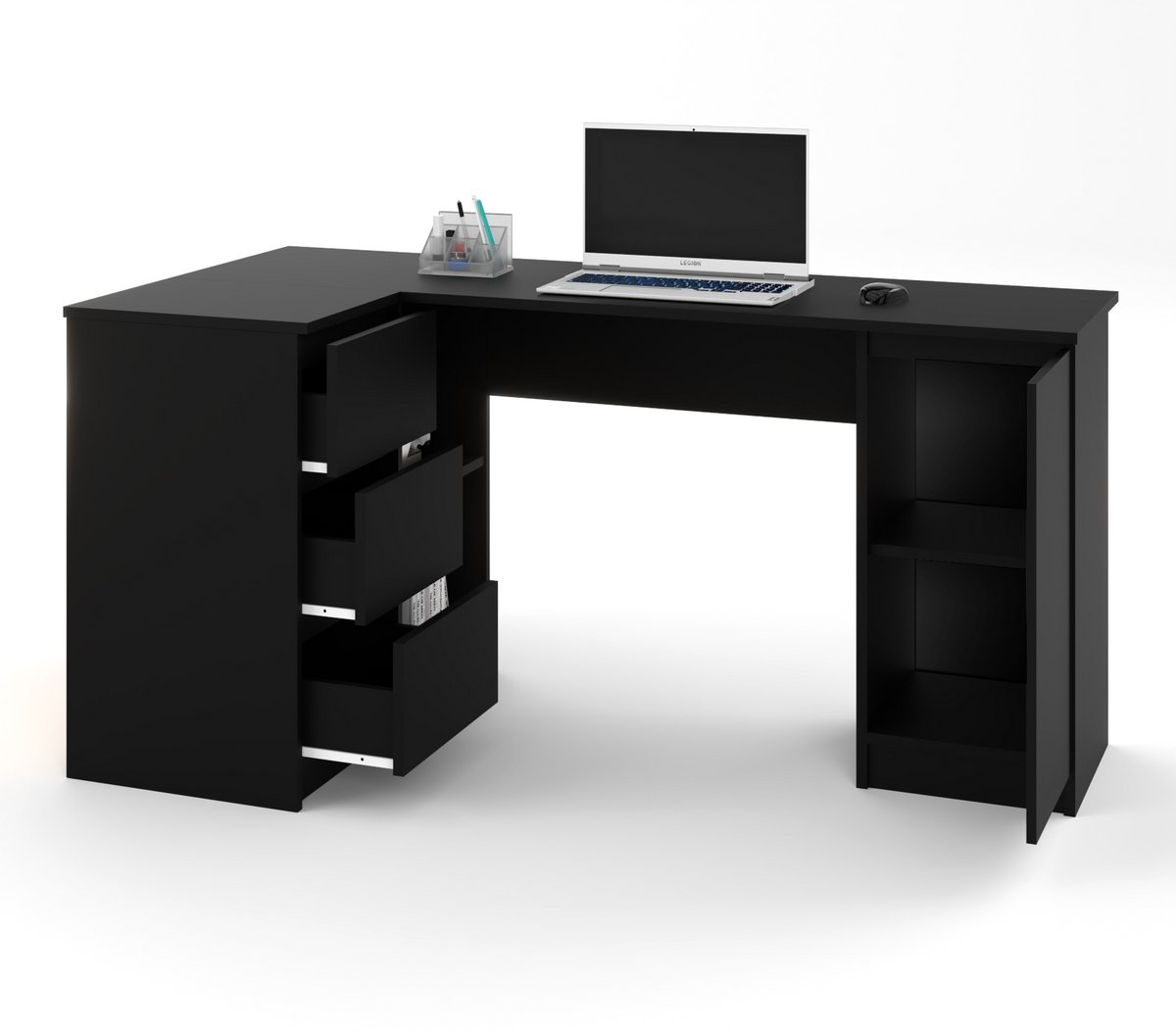 AZ-Home AZ Home Hoekbureau Gregory Links Zwart Bureau Computer desk