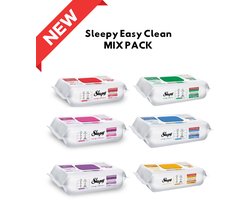 VOORDEELVERPAKKING -6 x Sleepy Doekje Easy Clean - Cleaning Wipes | XXL Sheets | Extra Strong & Thick | 6 Packs of 6 x 100 (600 Pieces)