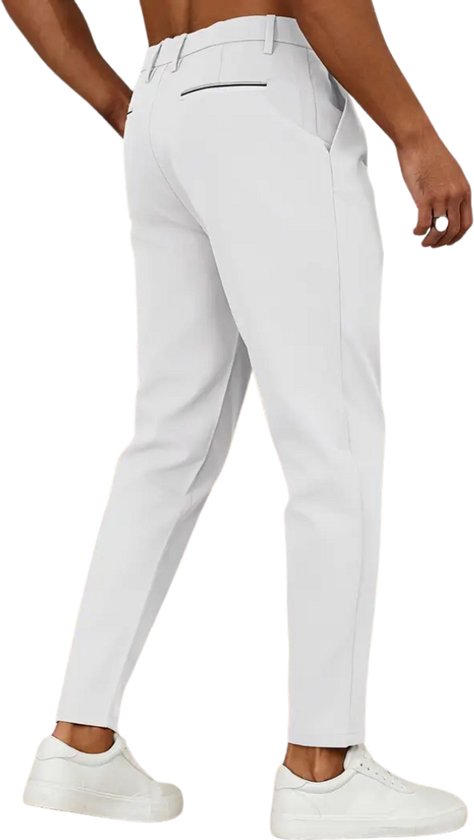 Pantalon Livano - Chino - Pantalon de golf - Pantalon élégant - Taille élastique - Adultes - Wit - L
