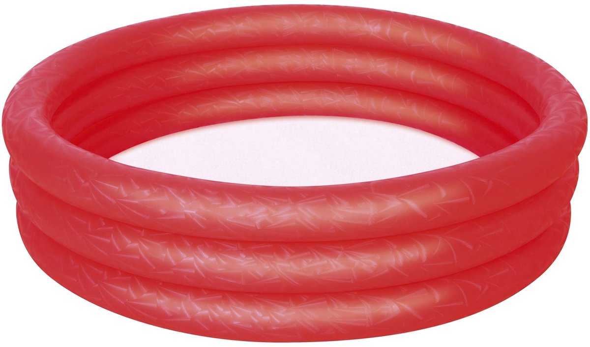 Bestway opblaasbaar kinder zwembad 122 cm doorsnede - 3 rings in de kleur rood of blauw – foto 5