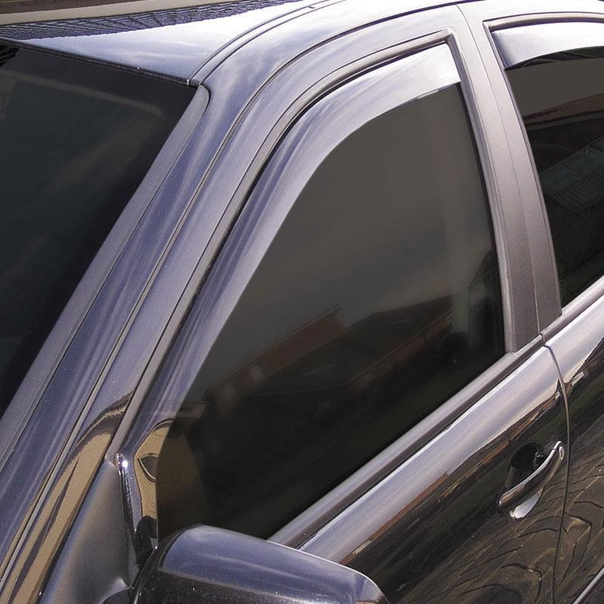 ClimAir Zijwindschermen Dark passend voor Opel Agila 5 deurs 2008- / Suzuki Splash 5 deurs 2008-