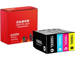 weCare 4-pack - Geschikt voor Canon PGI-1500 XL inktcartridges - Geschikt voor Maxify MB2050 - MB2150 - MB2155 - MB2350 - MB2750 - MB2755