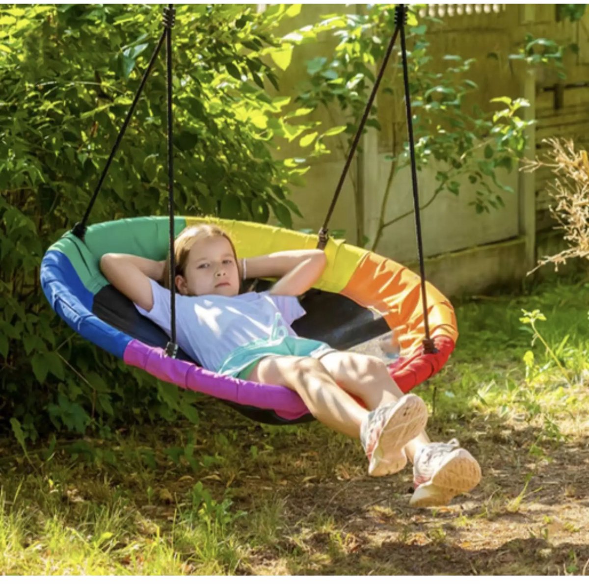 Kruzzel Ooievaarsnest schommel - 100 cm - multicolor - max 150 kilo - kinderschommels — afbeelding 8