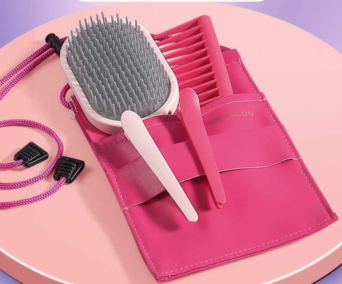 Kappersset Speelgoed voor Kinderen (22 stuks) - Kappers speelset - Met föhn die echt kan föhnen en accessoires- Haardroger - krultang - Haarborstel - Kapperskoffer - Make-upset Speelgoed — afbeelding 9