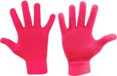 Avento - Handschoenen Jamie Senior - Fluorroze - Gebreid - Antislip - Maat S/M