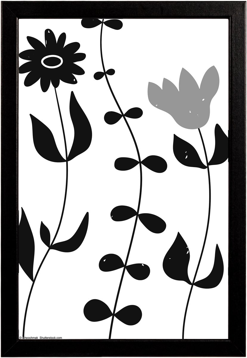 Walther Liv - Houten lijst - Fotoformaat 20x30 cm - Kunstglas - Zwart