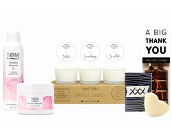 Therme Cadeauset Mindful Blossom - Bedankt Set met Kaars en Chocolade
