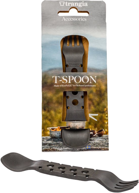 Trangia Spork – Camping Bestek Lepel & Vork – Lichtgewicht Reisbestek – T-Spoon — afbeelding 4