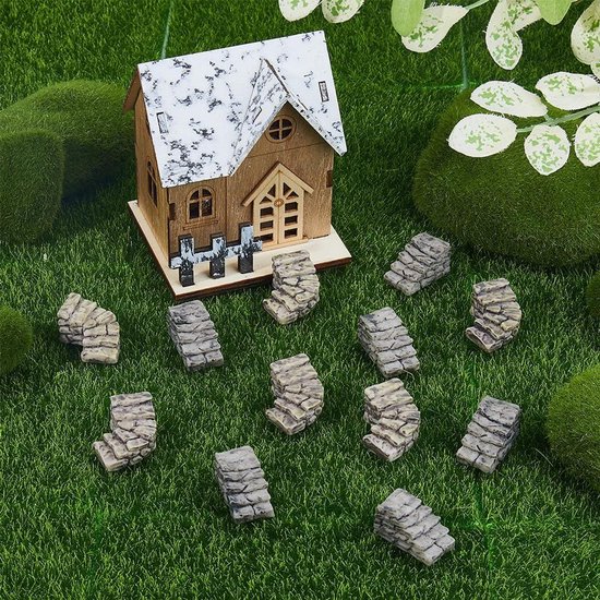MAGICLULU 12x Miniatuur Schaapjes – Hars Beeldjes Voor Terrarium, Plantenpot & Kerstdecoratie (0,98 Inch)