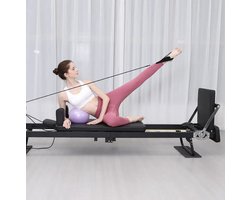 Pilates Reformer van Mewave© – Professioneel Fitnessapparaat voor Thuis & Studio – Inklapbaar & Verstelbaar – Yoga bank board pilates sokken – Zwart Pilates Reformer van Mewave© – Professioneel Fitnessapparaat voor Thuis & Studio – Inklapbaar & Verstelbaar – Yoga bank board pilates sokken – Zwart
