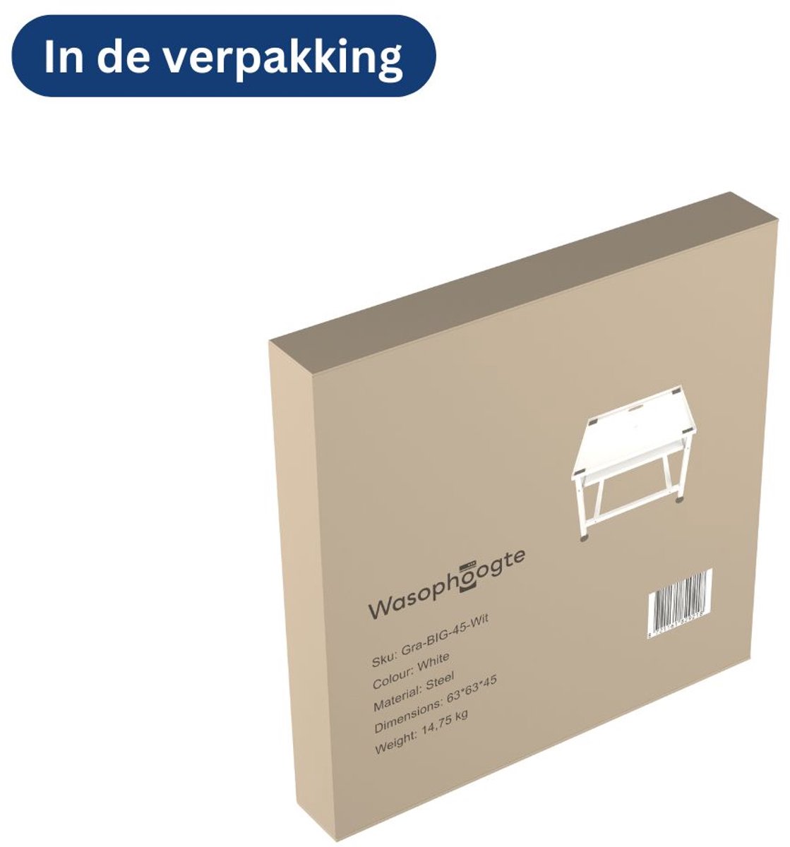 Wasophoogte Wasmachine verhoger - Wasmachine opbouwmeubel XL thumbnail 2