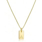 Collier avec initiale - Acier inoxydable - Lettre A - Bijou minimaliste - Étanche - Collier fin pour femme -