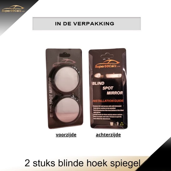 Super50Carz Miroir d'angle mort de voiture - Miroir d'angle mort - Accessoires automobiles - Miroirs automatiques
