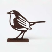 Homescapes Roest Decoratie Robin – Vogelfiguur voor Muren en Hekken