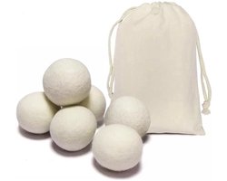 ProClean - Drogerballen - Wasdroger Herbruikbare Wollen Droger Ballen - Droogballen voor snellere droogtijd - Duurzaam - Wol - Set 6 stuks