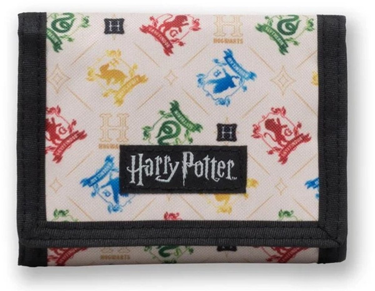 Harry Potter Hogwarts Huis Wapenschild Nylon Trifold Portemonnee