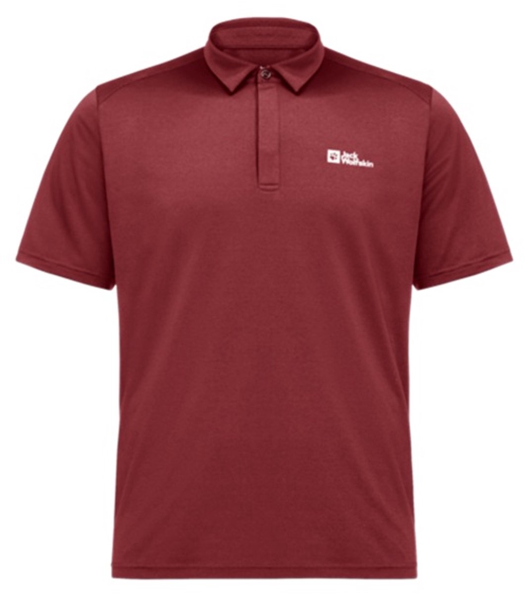 Jack Wolfskin Delgami Polo Men Polo Heren Rood