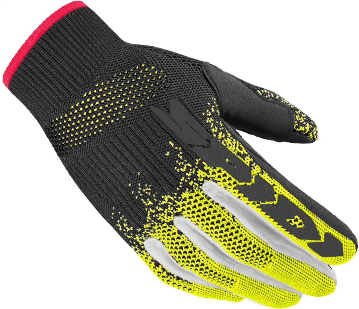 Spidi X-Knit Zwart Geel Fluo - Handschoen