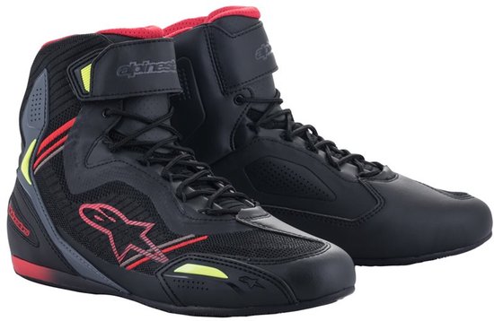 Alpinestars Faster-3 Rideknit Shoes Black Red Yellow Fluo - Maat 11.5 - Laars