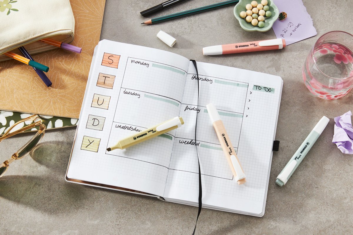 Swing cool - Markeerstift - Perfect Voor Onderweg - NatureCOLORS - Etui Met 6 Kleuren van STABILO — cadeau in Hobby - foto 6