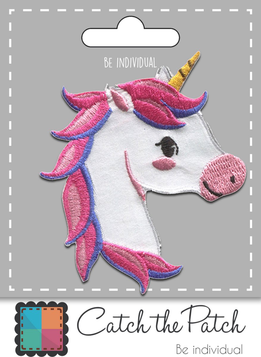 Unicorn hoofd embleem - Patch - Strijkapplicatie