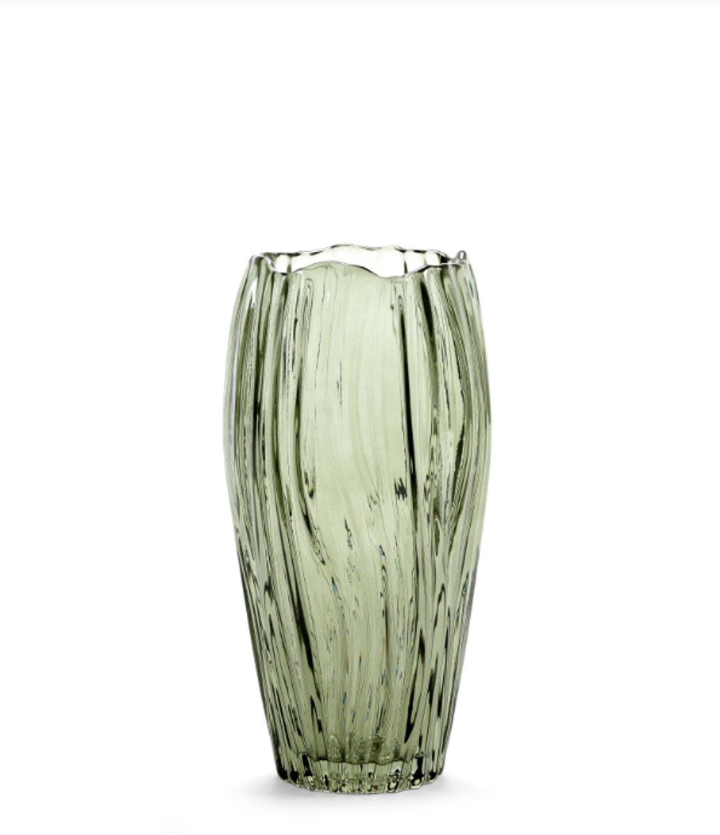 Serax Vaas - glas - groen - D12,2 x H25 cm