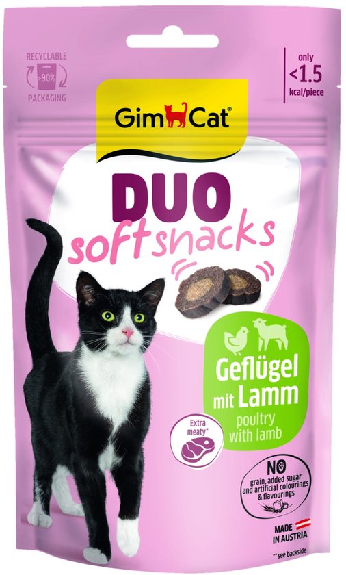 Gimcat Duo Snacks - Kattensnack - Lam Gevogelte 50 g