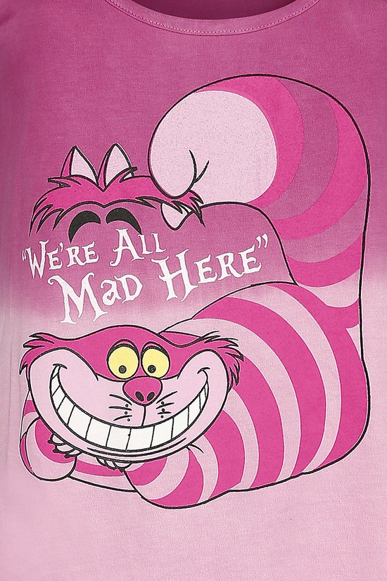 Alice au pays des merveilles Cheshire Cat - Nous sommes tous fous ici Haut rose clair L Katoen -