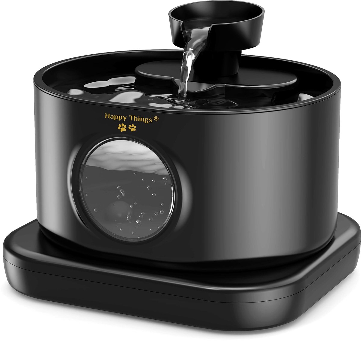 Happy Things ZR10 Draadloze Drinkfontein voor Kat en Hond - 2.8L - Oplaadbaar - Draadloze Pomp - Sensor - Waterfontein Katten en Honden