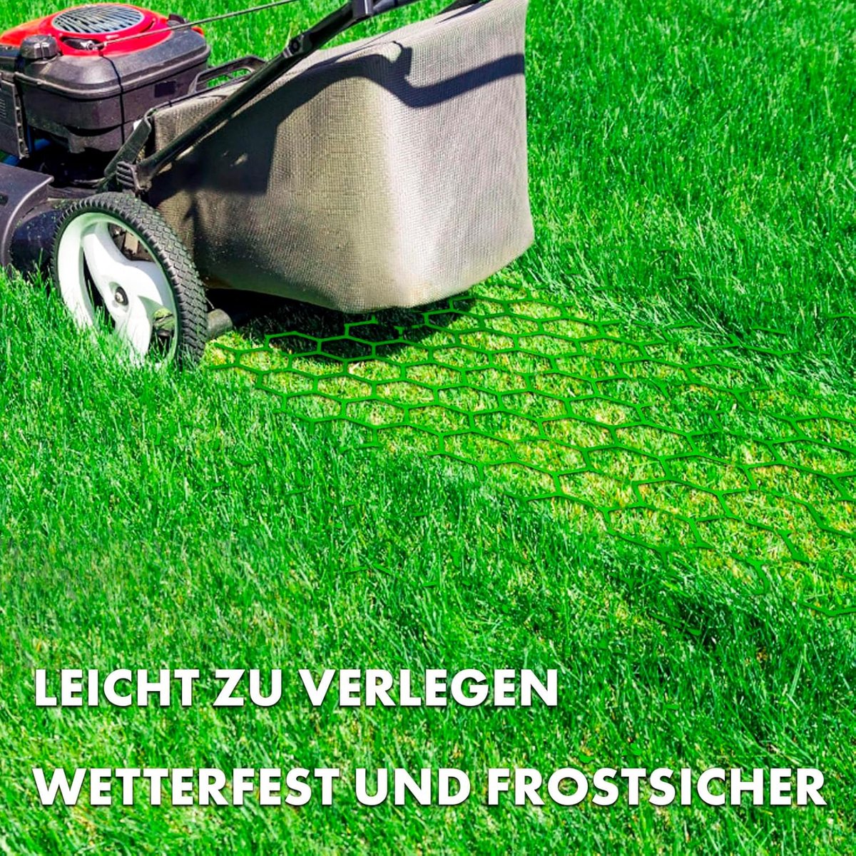 Kunststoff Rasengitter grün, Rasengitterplatte, Rasenwabe, Bodenwabe, Paddockplatte, Gartenweg Platte, Wabenplatte, Gartenplatte, Gehwegplatte | STABILO ...mehr als nur Baumarkt