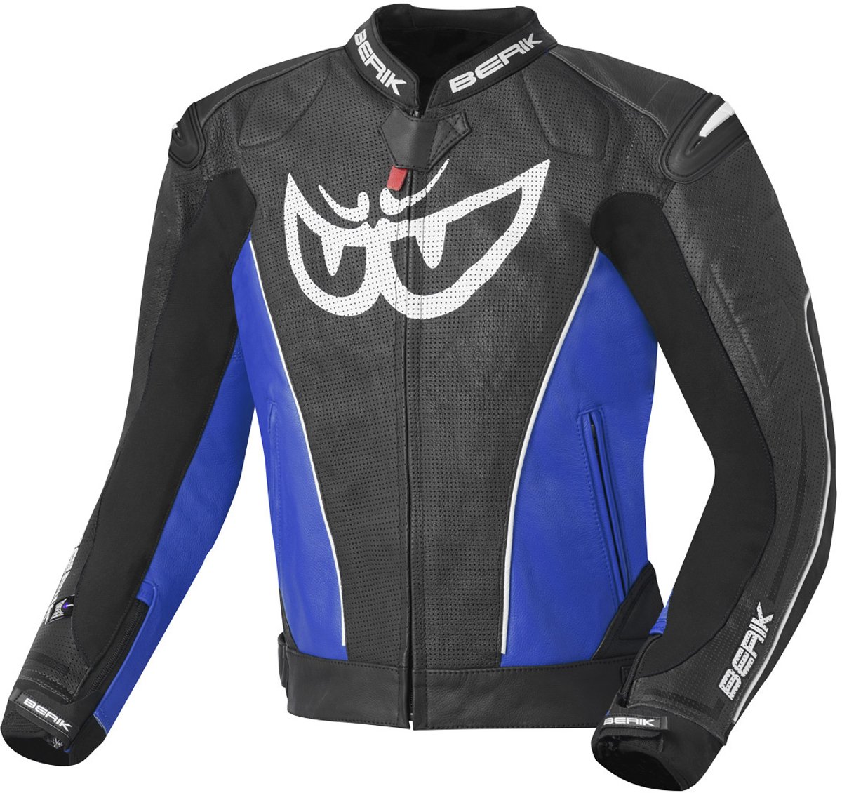 Berik Street Zwart Blauw Leren Motorjas - Jas