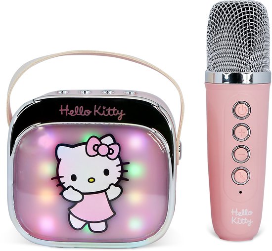 Hello Kitty - karaoke set voor kinderen - draadloze microfoon en speaker - met lichteffecten - stemvervorming — afbeelding 4